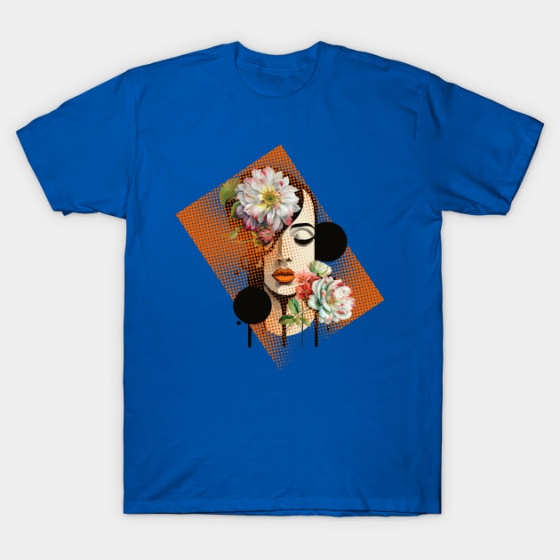 Girl with flowers T-Shirt by CatCoconut-Art